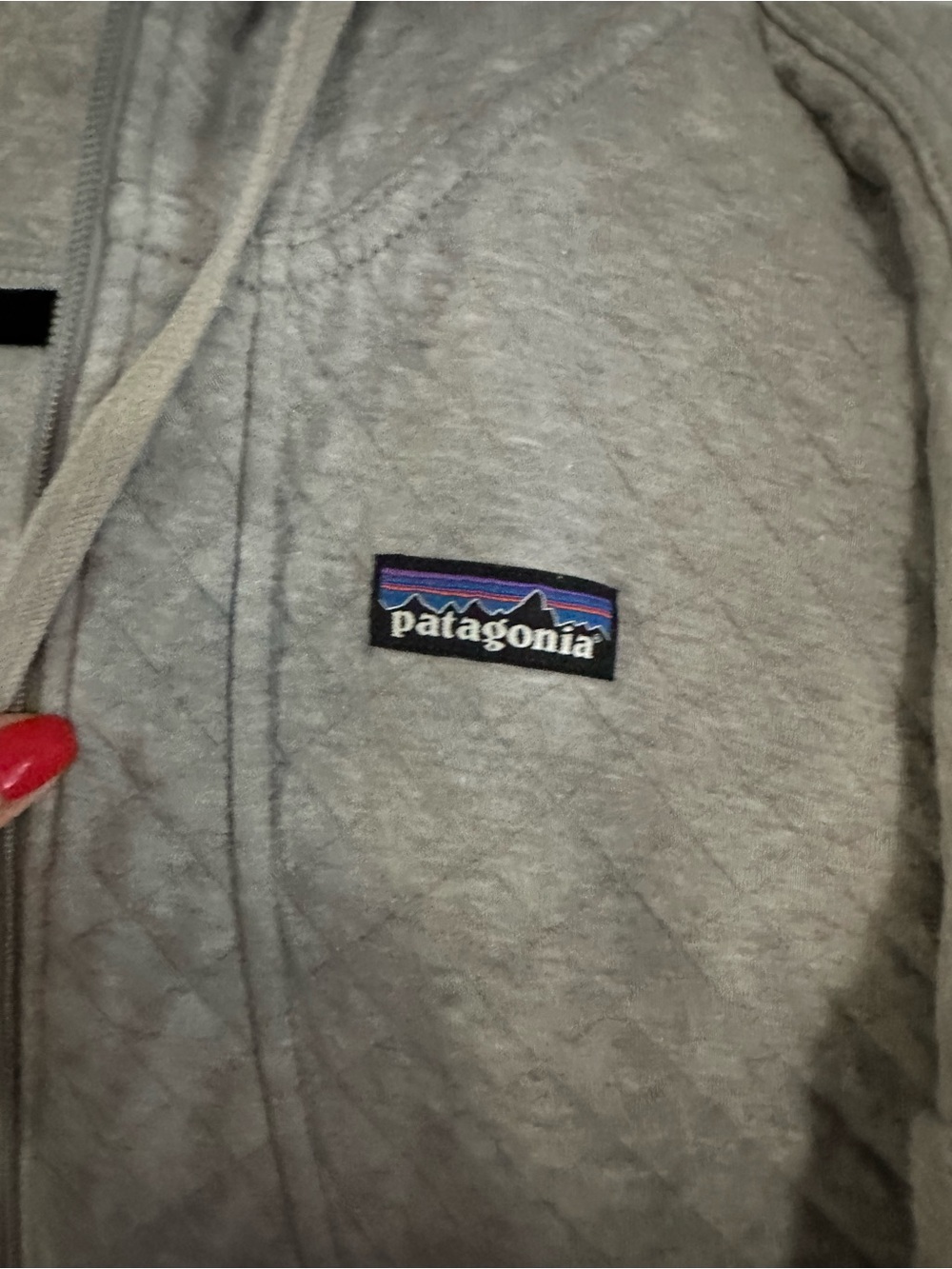 Patagonia Light Gray Quilted Full-Zip Hoodie - Picture 4 of 7